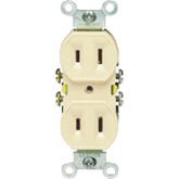 Receptacle Duplex Ivory Non-grounded