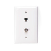 Jack Phone/Coaxial White
