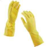 Gloves Latex M Yellow