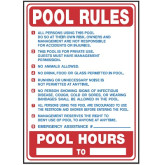 Sign Pool Rules 20x28