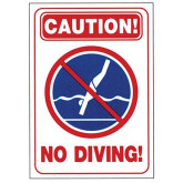 Sign Caution No Diving