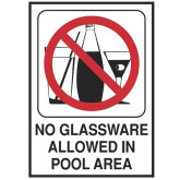 Sign No Glassware Allowed