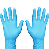 Gloves Nitrile L Blue Powder-free