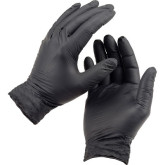 Gloves Nitrile XL Black Powder-free Posi Shield