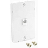 Jack Phone Wh Rect Wall Mount