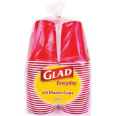 Plastic Cup 18oz Red 40/pk