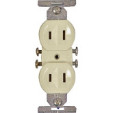 Receptacle Duplex Ivory Non-grounded