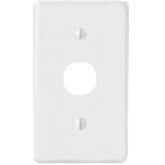 Wall Plate Cable White Wrinkle Metal