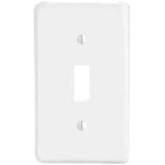 Wall Plate Switch 1-Gang White Smooth Metal