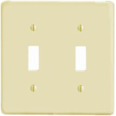 Wall Plate Switch 2-Gang Ivory Metal