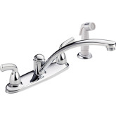 Faucet Kitchen 2-Handle CP w/spray