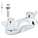 Faucet Lav 2-handle CP w/pop-up ADA