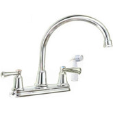 Faucet Kitchen 2-handle CP w/spray