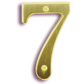 7 House Number 4" Brass