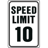 Sign Speed Limit 10