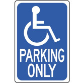 Sign Handicap Parking Only