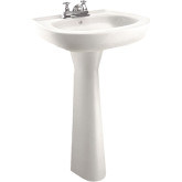 Sink & Pedestal 18x15 White China