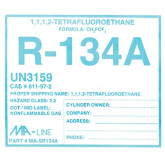 Labels R134A Refrigerant 4-1/4" x 3-5/8" 10pk