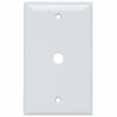 Wall Plate Coaxial White 1-gang Mid Plastic