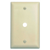 Wall Plate Coaxial Ivory 1-gang Mid Nylon