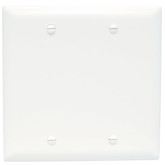Wall Plate Blank White 2-gang Mid Nylon