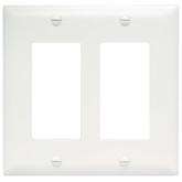 Wall Plate GFI/GFI White 2-gang Mid Nylon