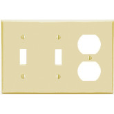 Wall Plate Sw/Sw/Dup Ivory Mid Nylon (15)