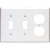Wall Plate Sw/Sw/Dup White Mid Nylon (15)