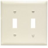 Wall Plate Switch 2-Gang Light Almond