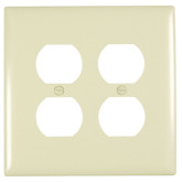 Wall Plate Receptacle 2-Gang Ivory